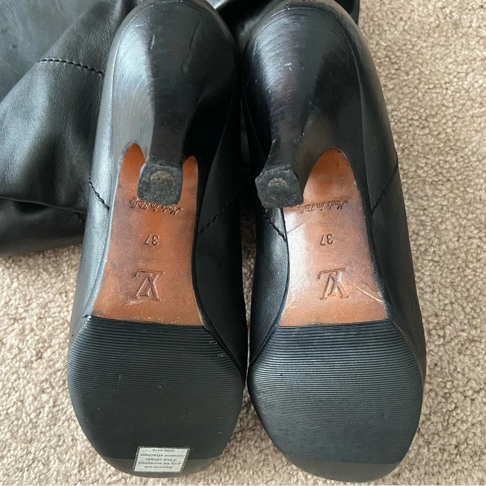 Louis Vuitton Leather Tall Stiletto Boots